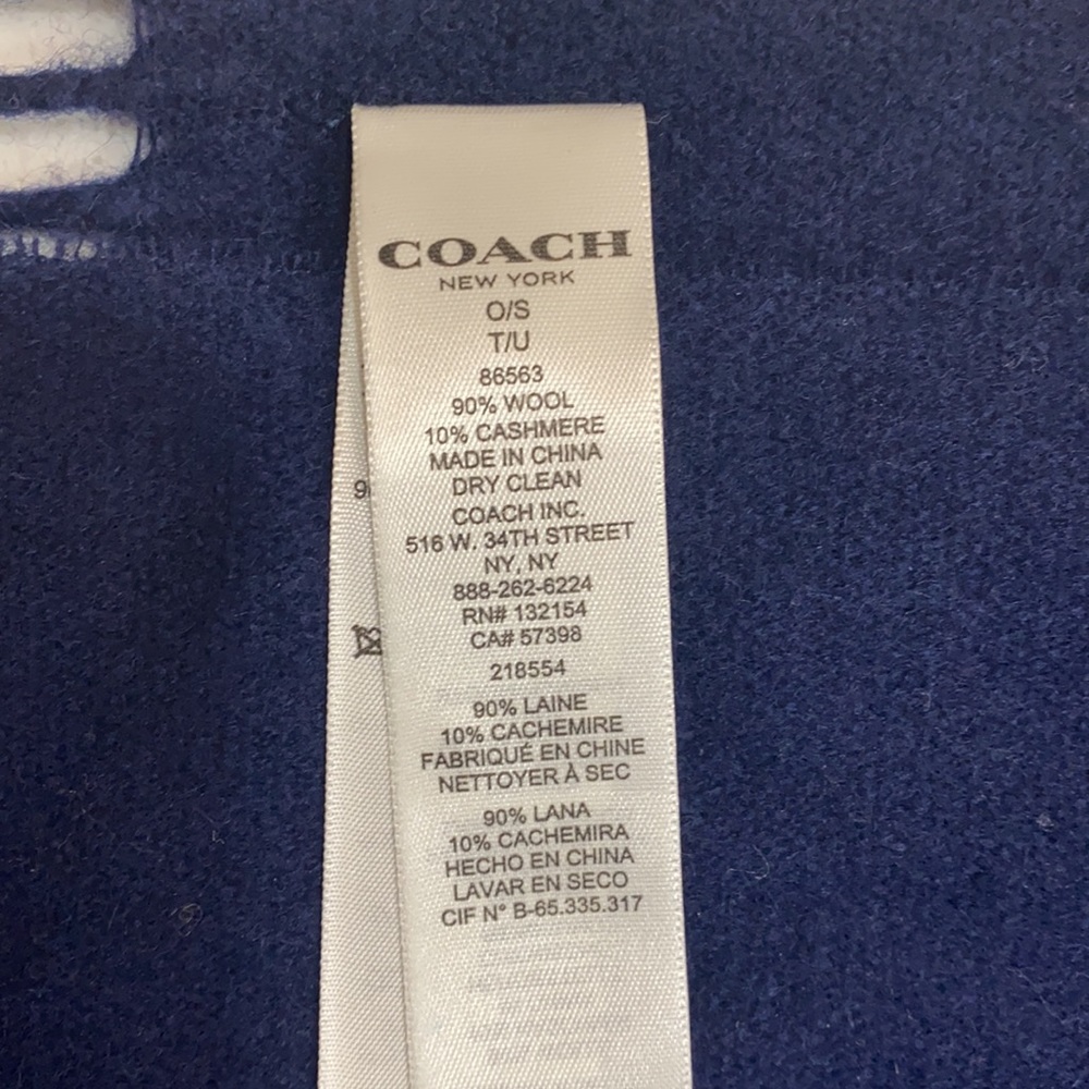Wool Cashmere Coach Scarf - Picture 2 of 3